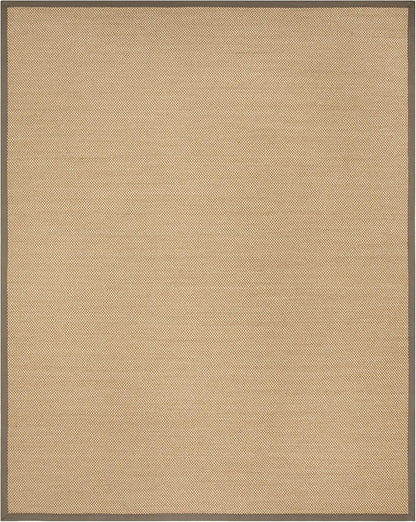 SAFAVIEH Area Rug 11x15 - Natural Fiber Collection - Large - Maize & Linen Color, Sisal, Woven Design with Border (NF141B) - Colors A