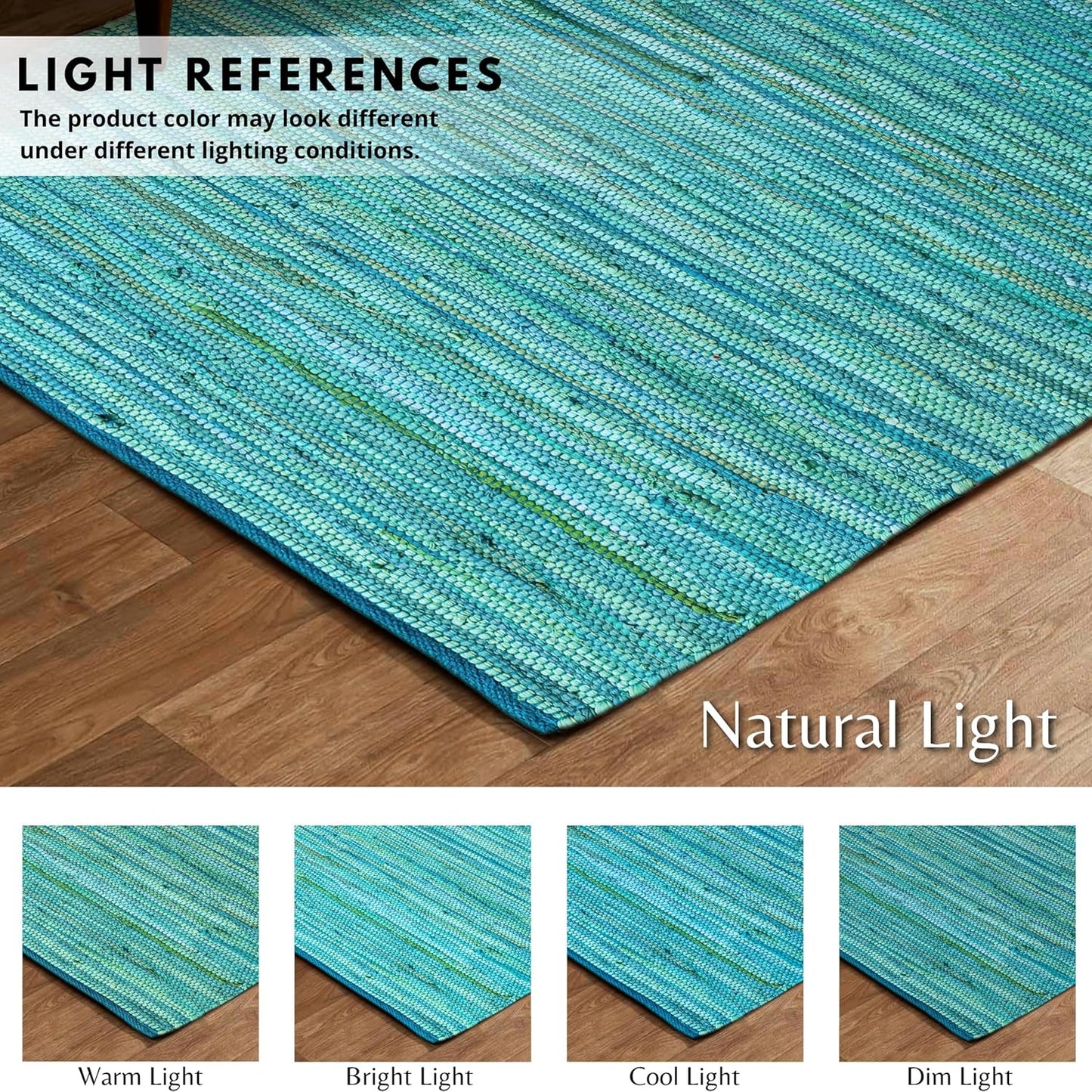 Ramanta Home 100% Cotton Chindi Hosiery Rug 24x36 Inch - Dark Multi, Farmhouse Reversible Soft Bohemeian Rugs Ideal for Entryways, Kitchen, Bedroom | Durable Lightweight Handmade Accent Doormat