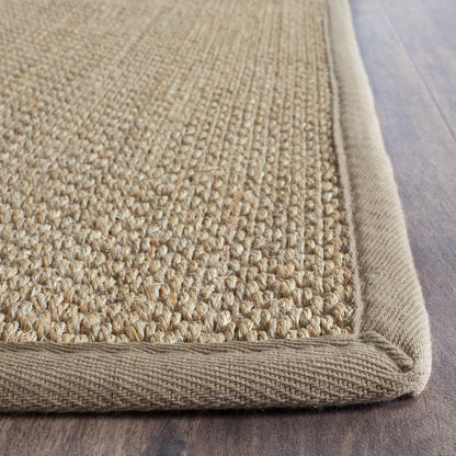 Area Rug 11x15 - Natural Fiber Collection - Large - Maize & Linen Color, Sisal, Woven Design with Border (NF141B) - Colors B