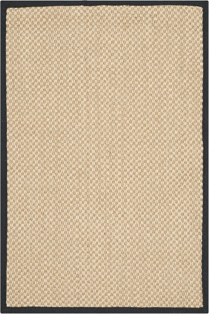 Area Rug 11x15 - Natural Fiber Collection - Large - Maize & Linen Color, Sisal, Woven Design with Border (NF141B) - Colors B