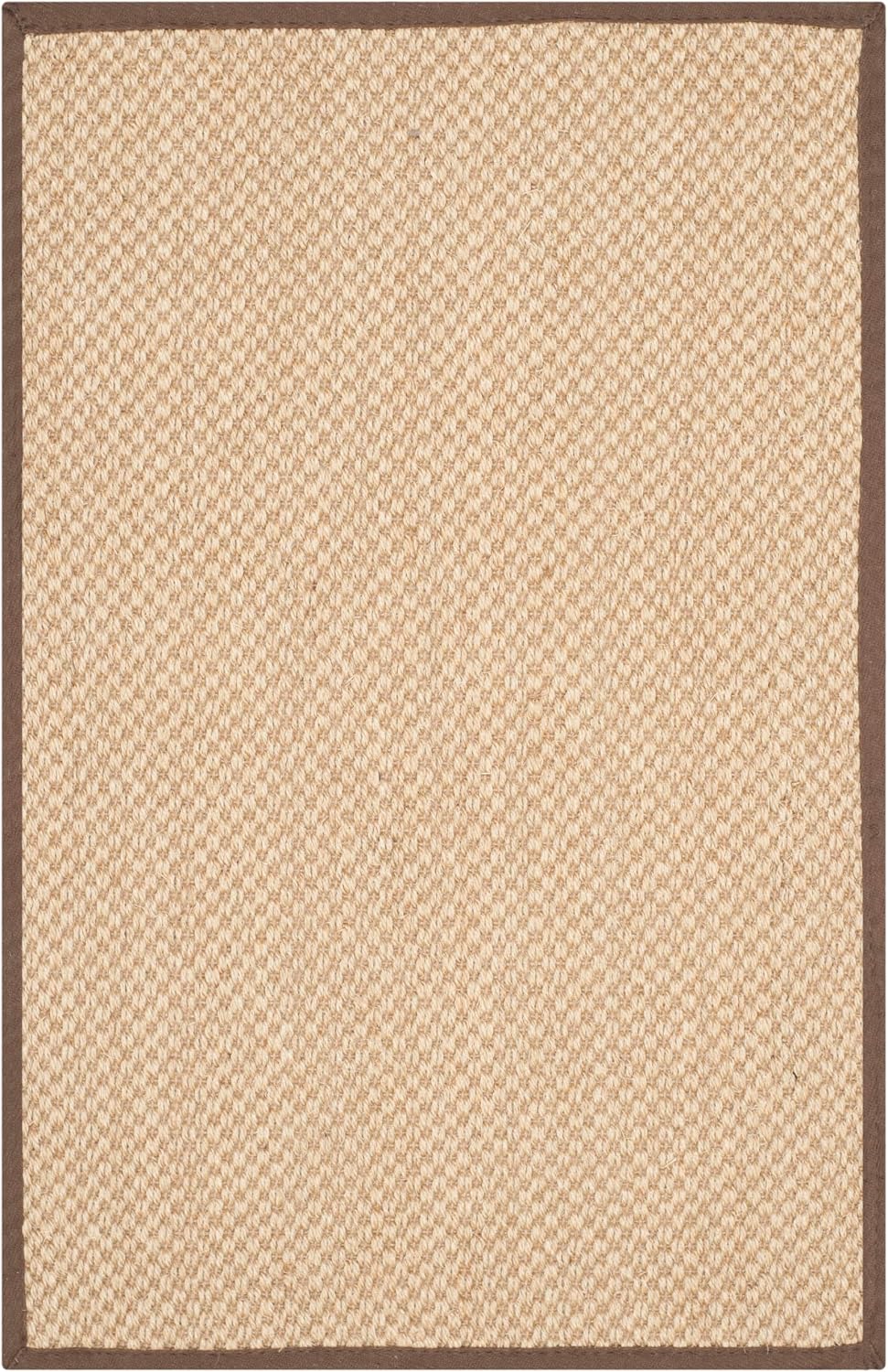 Area Rug 11x15 - Natural Fiber Collection - Large - Maize & Linen Color, Sisal, Woven Design with Border (NF141B) - Colors B