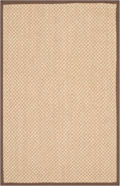 Area Rug 11x15 - Natural Fiber Collection - Large - Maize & Linen Color, Sisal, Woven Design with Border (NF141B) - Colors B