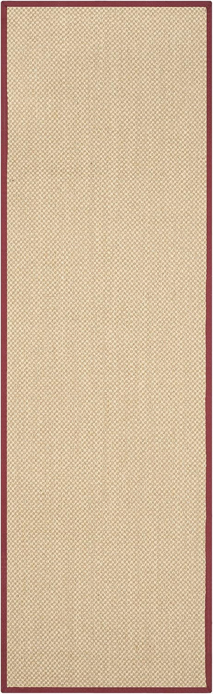Area Rug 11x15 - Natural Fiber Collection - Large - Maize & Linen Color, Sisal, Woven Design with Border (NF141B) - Colors B