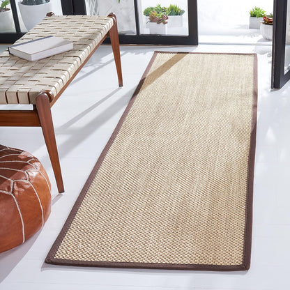 Area Rug 11x15 - Natural Fiber Collection - Large - Maize & Linen Color, Sisal, Woven Design with Border (NF141B) - Colors B