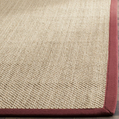 Area Rug 11x15 - Natural Fiber Collection - Large - Maize & Linen Color, Sisal, Woven Design with Border (NF141B) - Colors B
