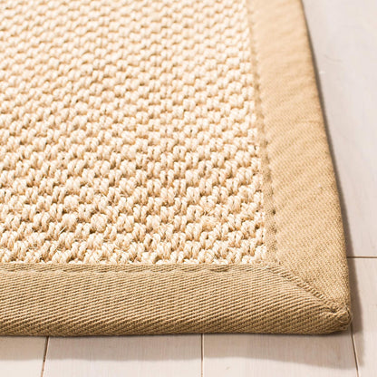 Area Rug 11x15 - Natural Fiber Collection - Large - Maize & Linen Color, Sisal, Woven Design with Border (NF141B) - Colors B