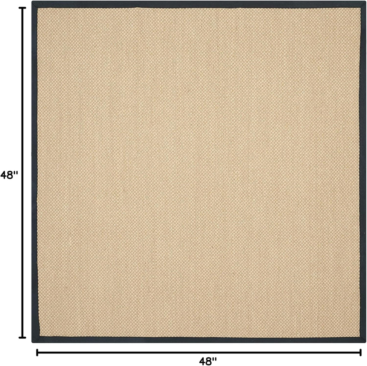 Area Rug 11x15 - Natural Fiber Collection - Large - Maize & Linen Color, Sisal, Woven Design with Border (NF141B) - Colors B
