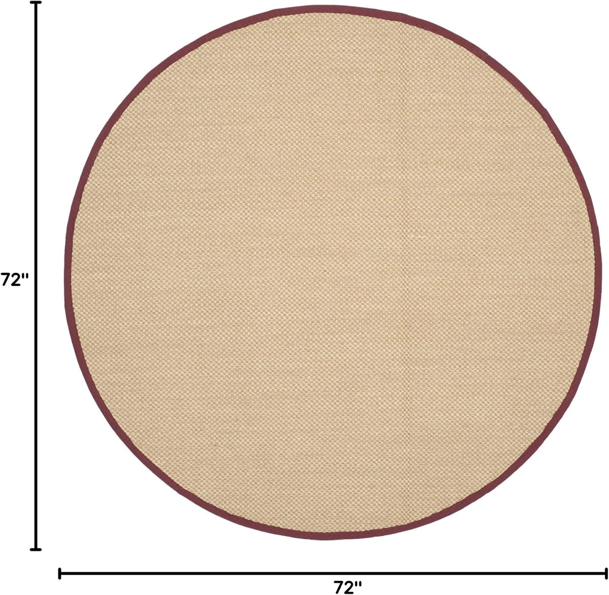 Area Rug 11x15 - Natural Fiber Collection - Large - Maize & Linen Color, Sisal, Woven Design with Border (NF141B) - Colors B