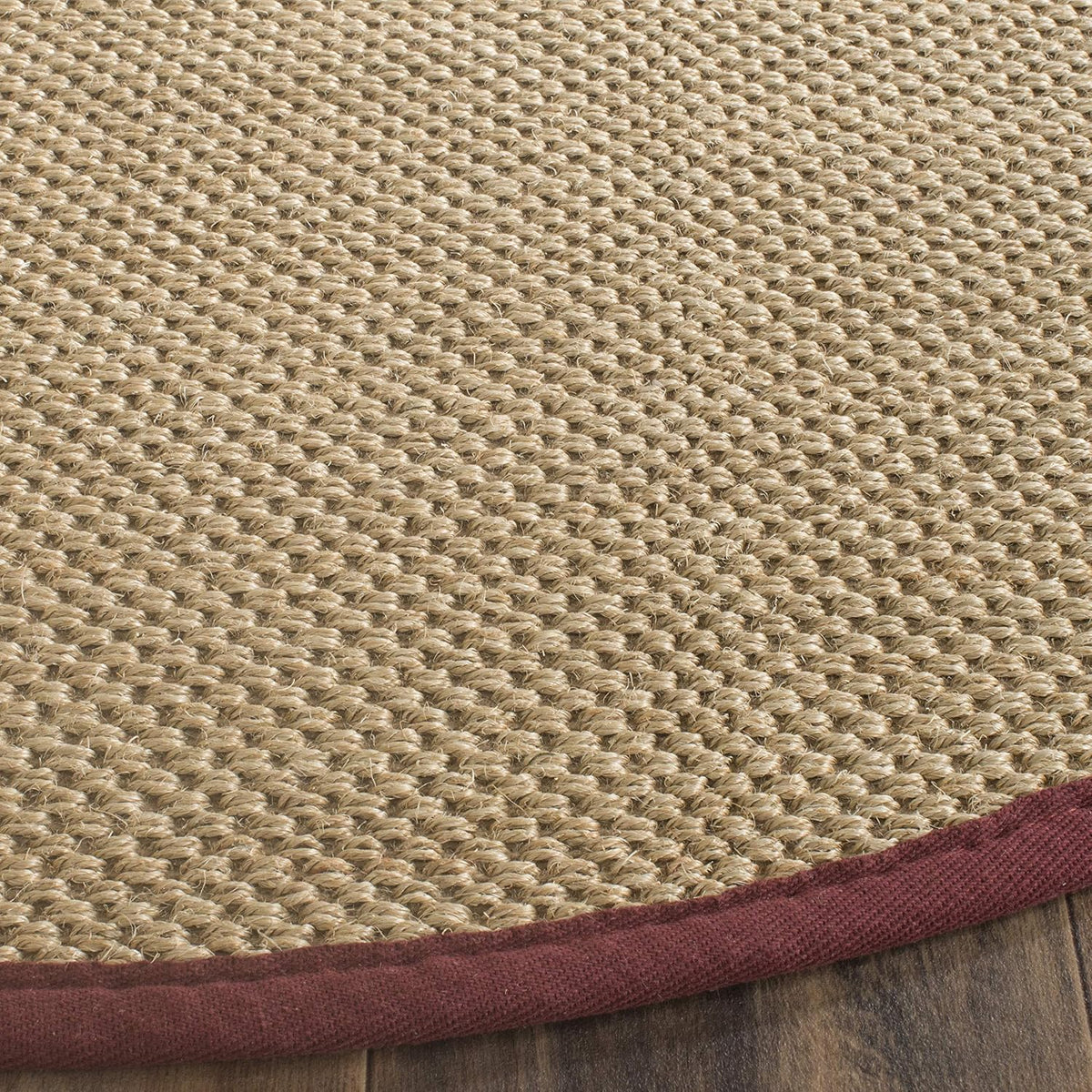 Area Rug 11x15 - Natural Fiber Collection - Large - Maize & Linen Color, Sisal, Woven Design with Border (NF141B) - Colors B