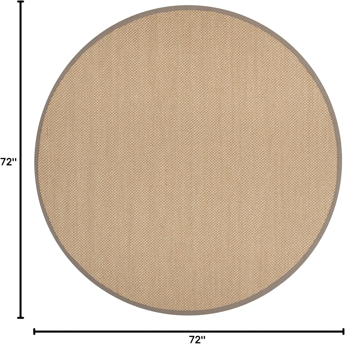 Area Rug 11x15 - Natural Fiber Collection - Large - Maize & Linen Color, Sisal, Woven Design with Border (NF141B) - Colors B