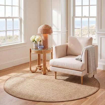 Area Rug 11x15 - Natural Fiber Collection - Large - Maize & Linen Color, Sisal, Woven Design with Border (NF141B) - Colors B