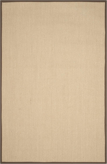 Area Rug 11x15 - Natural Fiber Collection - Large - Maize & Linen Color, Sisal, Woven Design with Border (NF141B) - Colors B