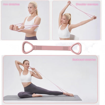 Pilates Set – Home Pilates Equipment for Women Kit with Magic Circle Pilates Ring and Ball Set, Resistance Bands & Massage Balls & Exercise Bands for Toning，Flexibility & Core Strength
