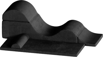 Convertible Yoga Chair for Adults, Ergonomic Foam Lounge with Lumbar Pillow