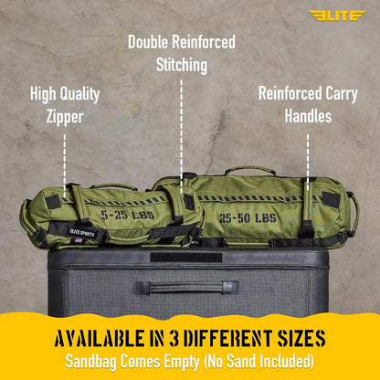 Workout Sandbag for Versatile, Intensive Core Muscles Fitness, Strength Training with Strategic Handle Placement (Unfilled)
