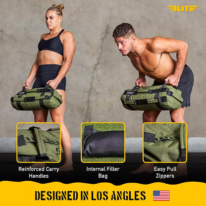 Workout Sandbag for Versatile, Intensive Core Muscles Fitness, Strength Training with Strategic Handle Placement (Unfilled)