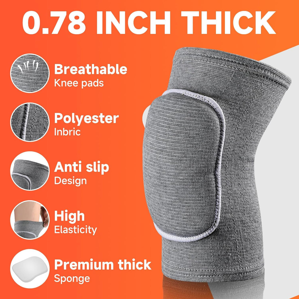 Volleyball Knee Pads knee brace for Women Kids Girls，Soft and Breathable Knee Pads for Volleyball, Dancing, Football, Yoga, Basketball, and Skating - Protective Knee Pads for Adults and Kids (Black White, Large)
