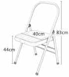 Transform Your Yoga Practice Reinforced Folding Yoga Chair - Perfect for Backbends, Restorative Poses, and More,White Without Cushion