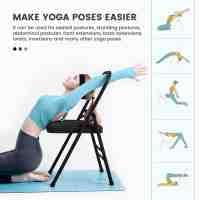 Transform Your Yoga Practice Reinforced Folding Yoga Chair - Perfect for Backbends, Restorative Poses, and More,White Without Cushion