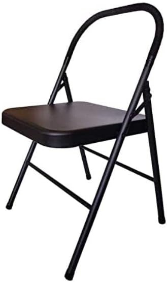 Transform Your Yoga Practice Reinforced Folding Yoga Chair - Perfect for Backbends, Restorative Poses, and More,White Without Cushion