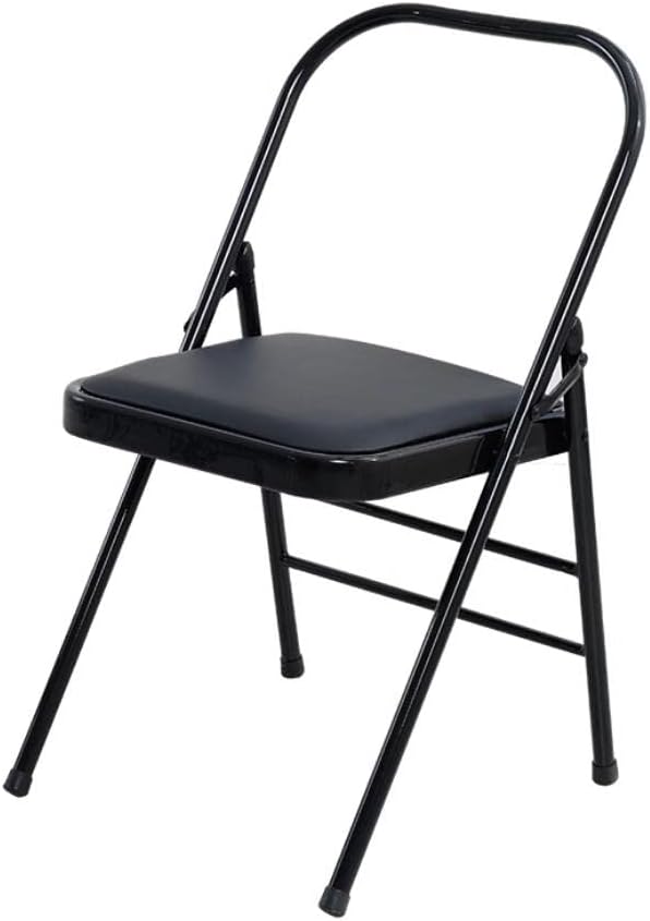 Transform Your Yoga Practice Reinforced Folding Yoga Chair - Perfect for Backbends, Restorative Poses, and More,White Without Cushion