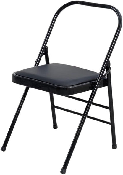 Transform Your Yoga Practice Reinforced Folding Yoga Chair - Perfect for Backbends, Restorative Poses, and More,White Without Cushion