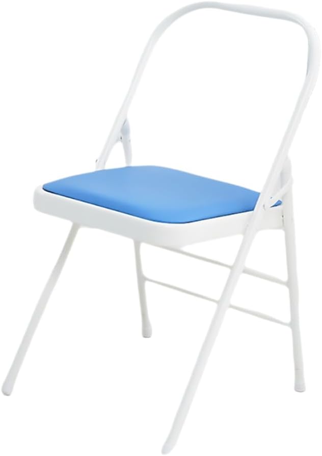 Transform Your Yoga Practice Reinforced Folding Yoga Chair - Perfect for Backbends, Restorative Poses, and More,White Without Cushion
