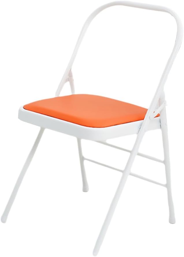 Transform Your Yoga Practice Reinforced Folding Yoga Chair - Perfect for Backbends, Restorative Poses, and More,White Without Cushion