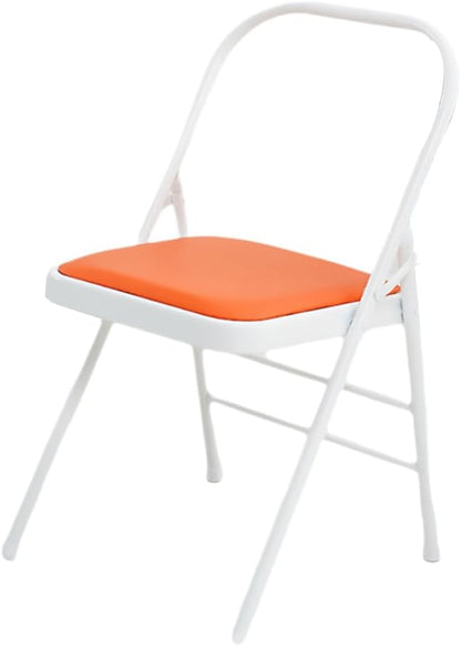 Transform Your Yoga Practice Reinforced Folding Yoga Chair - Perfect for Backbends, Restorative Poses, and More,White Without Cushion