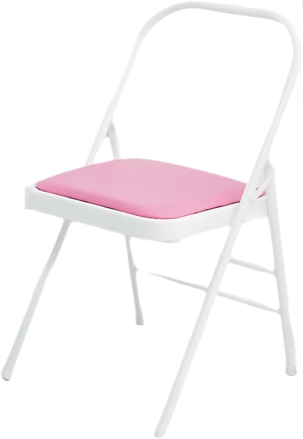 Transform Your Yoga Practice Reinforced Folding Yoga Chair - Perfect for Backbends, Restorative Poses, and More,White Without Cushion