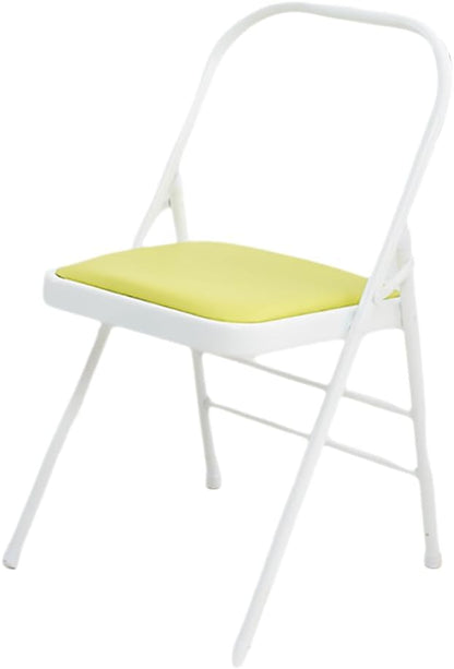 Transform Your Yoga Practice Reinforced Folding Yoga Chair - Perfect for Backbends, Restorative Poses, and More,White Without Cushion