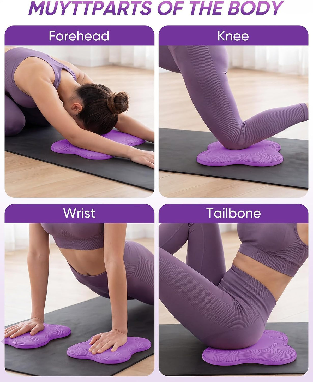 2-4 Pack Yoga Knee Pads, TPE Cushion for Pilates Exercise