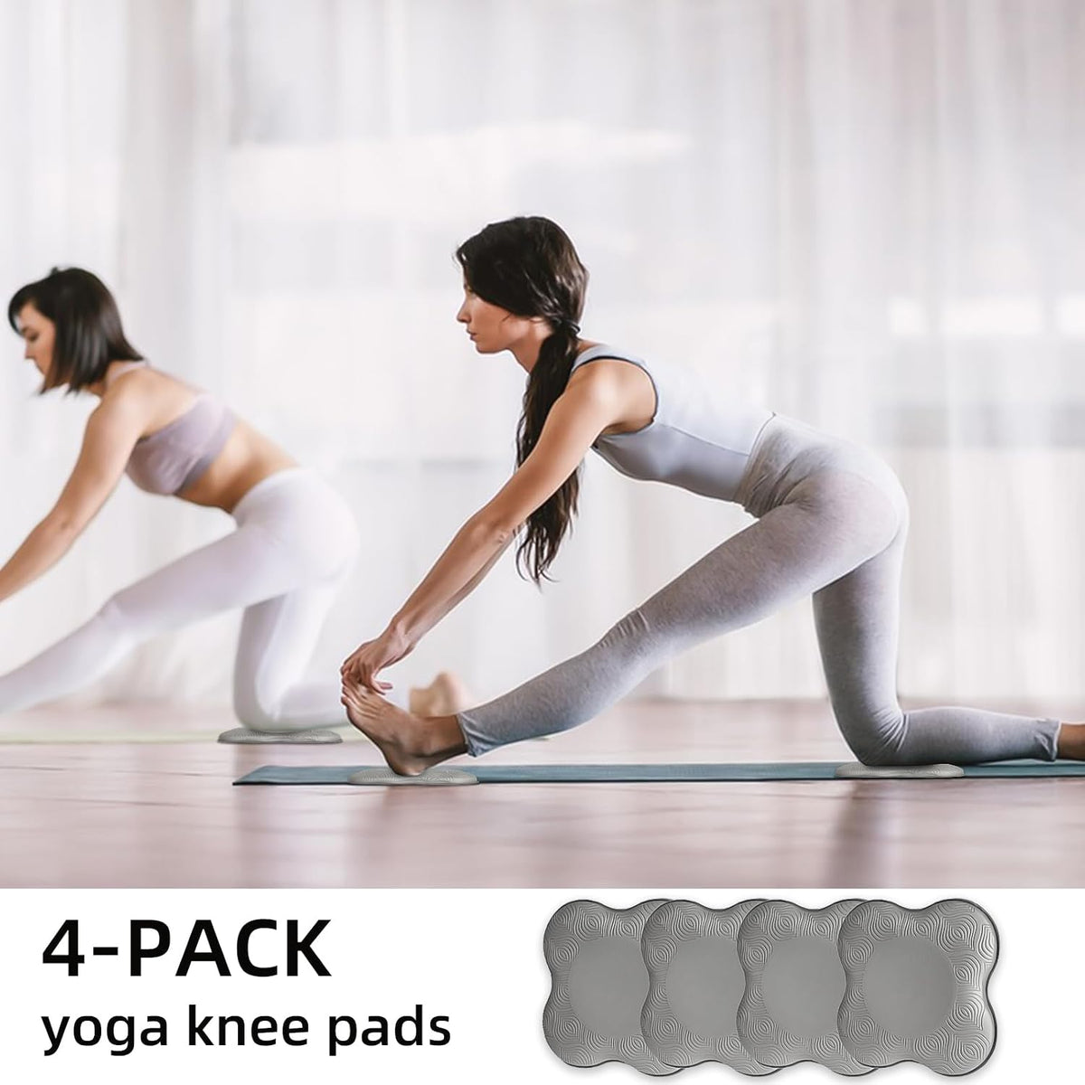 2-4 Pack Yoga Knee Pads, TPE Cushion for Pilates Exercise