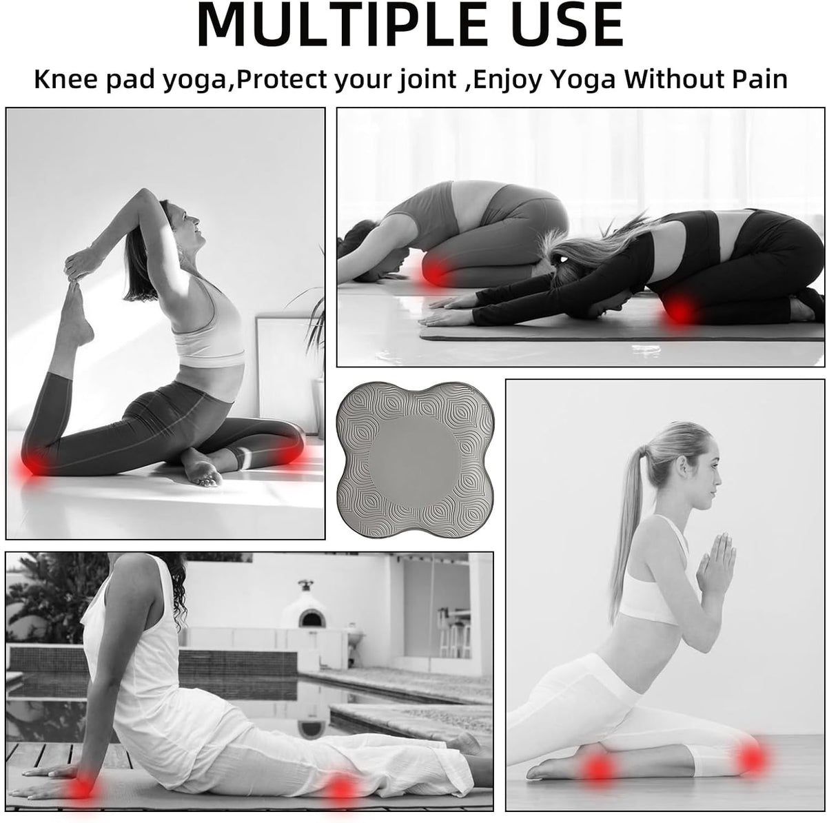2-4 Pack Yoga Knee Pads, TPE Cushion for Pilates Exercise
