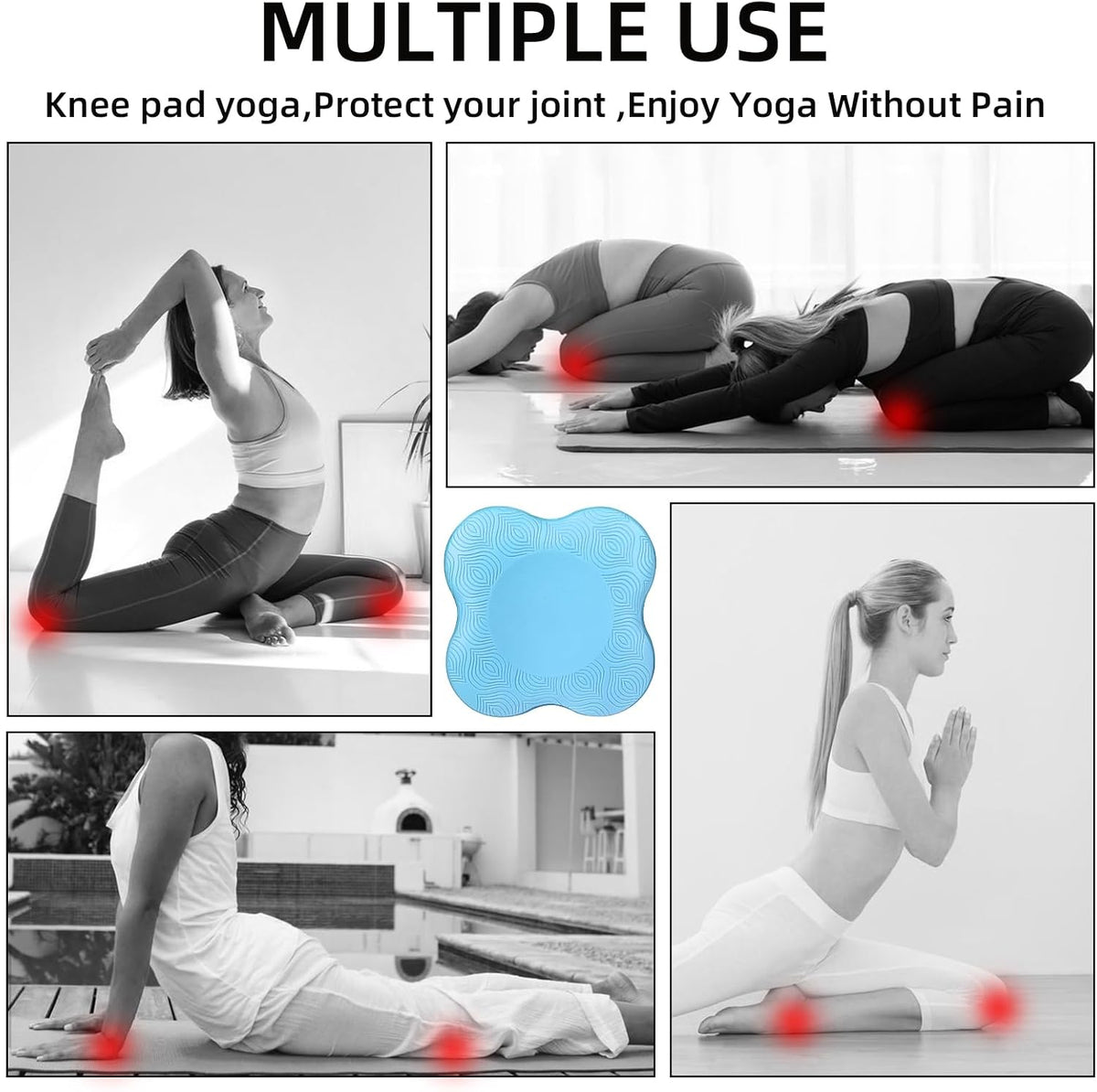 2-4 Pack Yoga Knee Pads, TPE Cushion for Pilates Exercise
