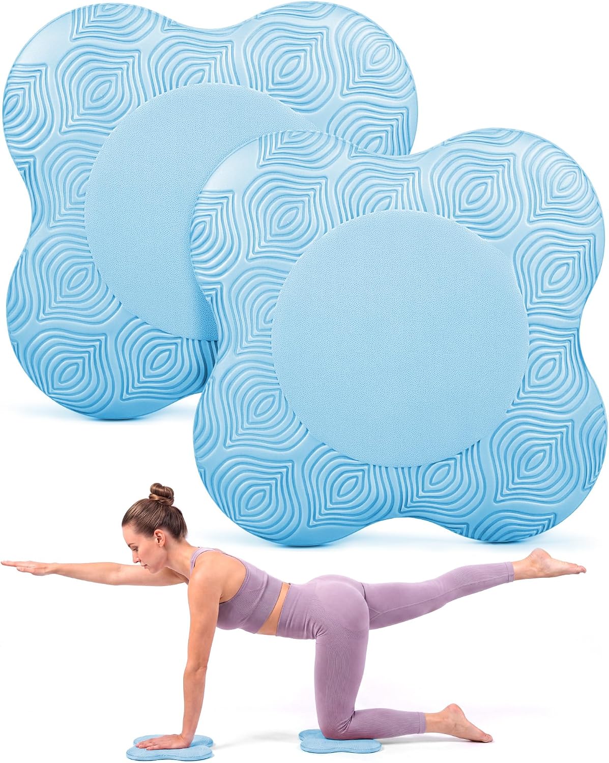2-4 Pack Yoga Knee Pads, TPE Cushion for Pilates Exercise
