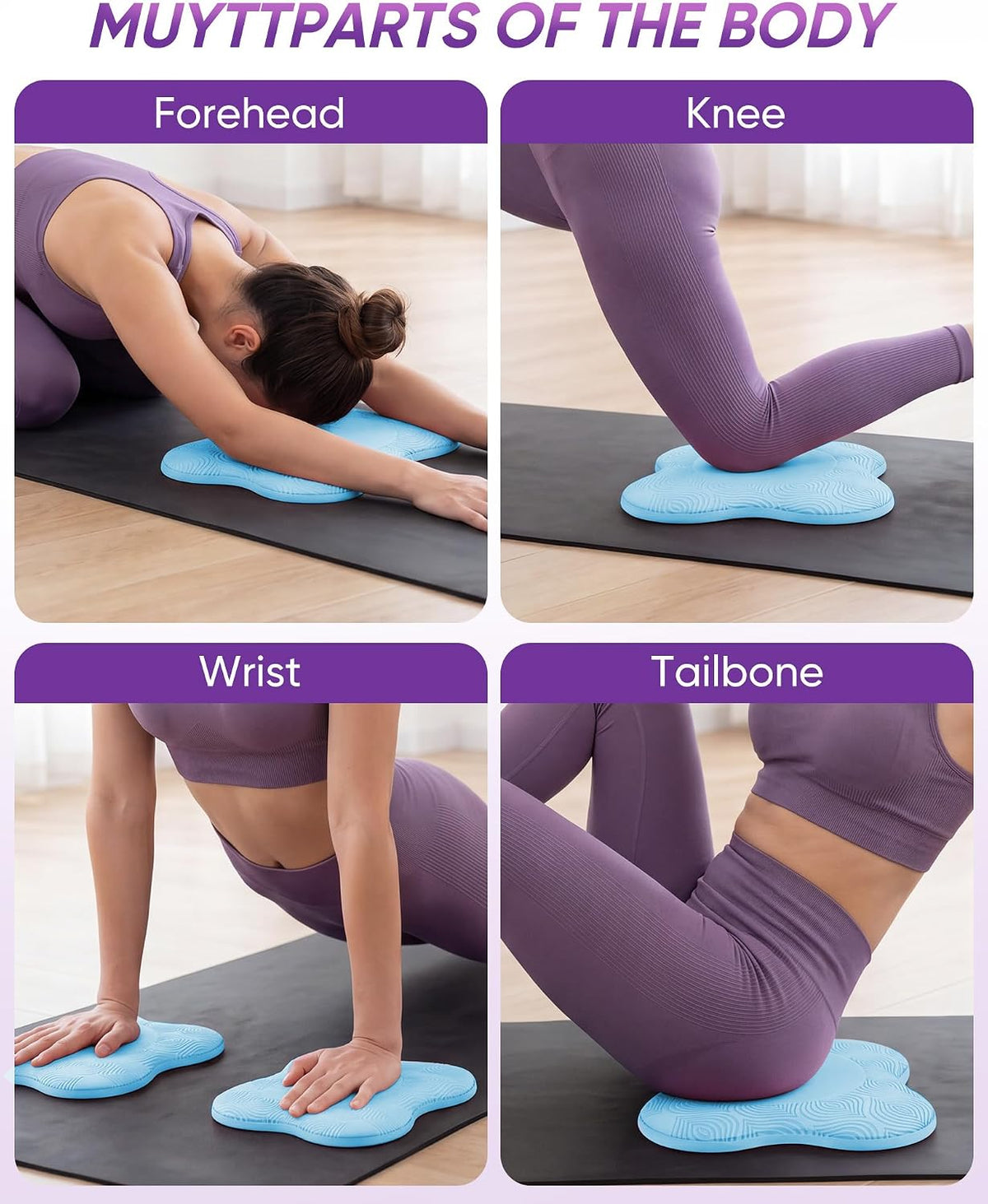 2-4 Pack Yoga Knee Pads, TPE Cushion for Pilates Exercise