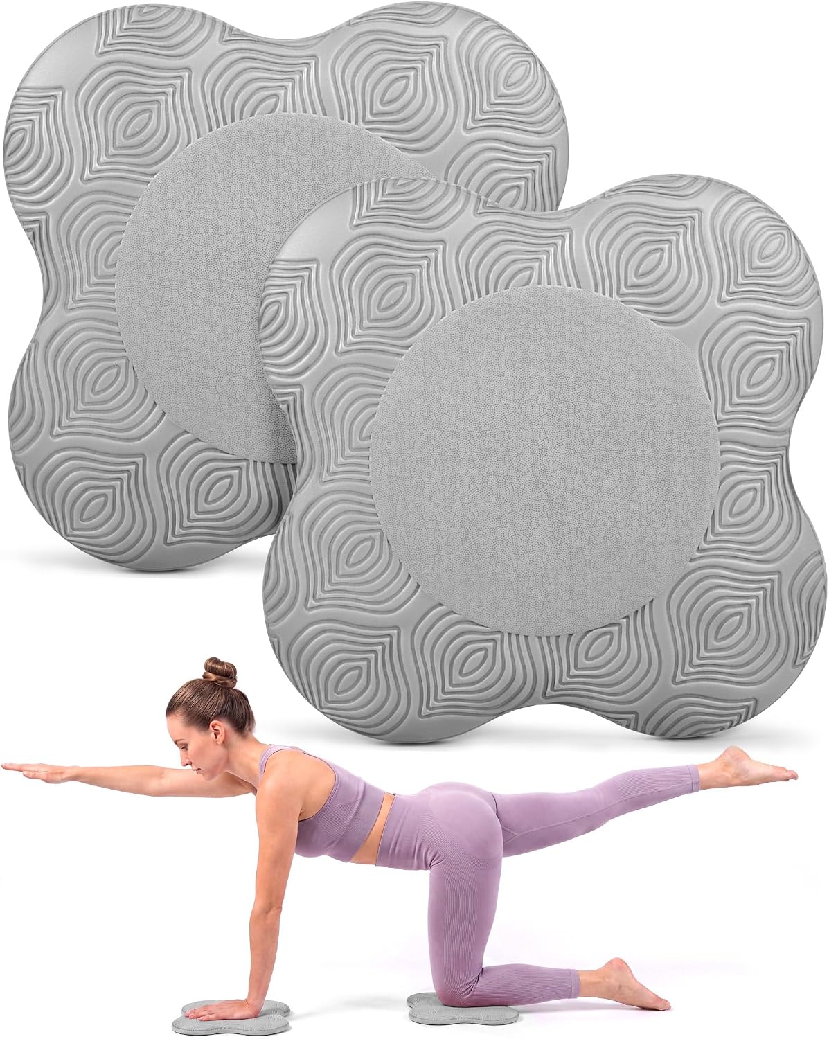2-4 Pack Yoga Knee Pads, TPE Cushion for Pilates Exercise