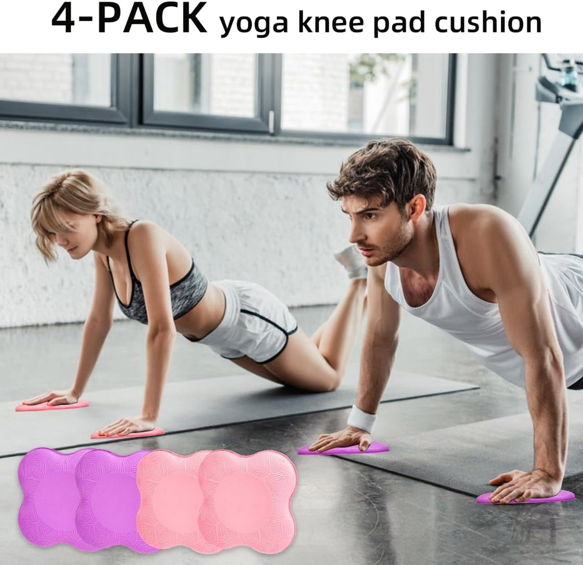 2-4 Pack Yoga Knee Pads, TPE Cushion for Pilates Exercise