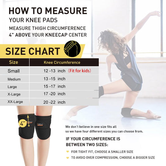HUEGLO Dance Volleyball Knee Pads for Women,Soft Cushion for Work,Medium