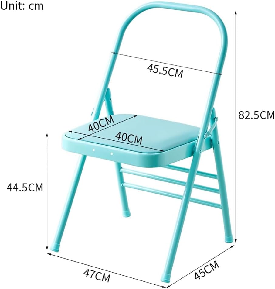 Yoga Inversion Chair,Yoga assistive Chair with Lumbar Back Support,Metal Folding Chair with Removable seat Cushion,Backless Yoga Chair,Foldable Adult Portable Yoga Chair