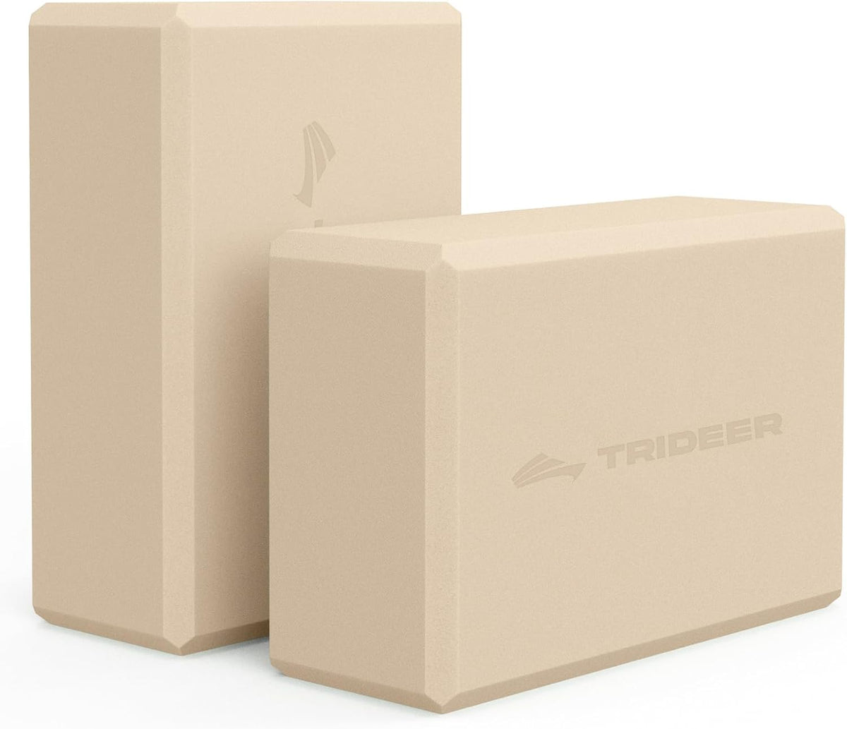 Yoga Blocks 2 Pack, Soft Non-Slip Foam Blocks with Beveled Edges for Alignment and Stretching in Yoga, Pilates, and Dance - Supportive, Lightweight, Odor Resistant, Latex-Free