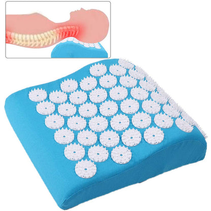 Acupuncture Pillow, Acupuncture Pillow for Neck Pain Relief Massage Cushion Pillow for Muscle Pain Relief Circulation Back Neck Pain Relief,Stress Relief(Blue)