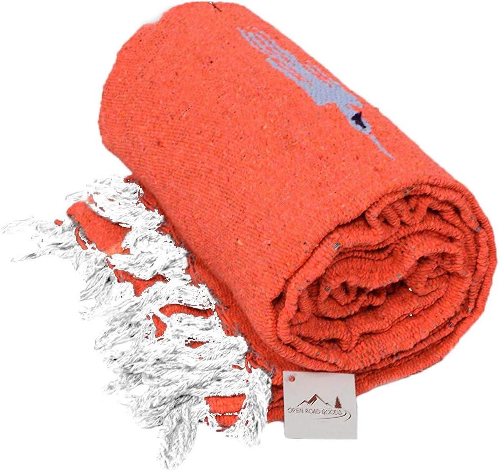 Open Road Goods Mexican Thunderbird Yoga Blanket, Handwoven Throw for Yoga, Meditation, and Home Décor – Versatile Blanket for Beach, Picnic, Camping, or Outdoor Use