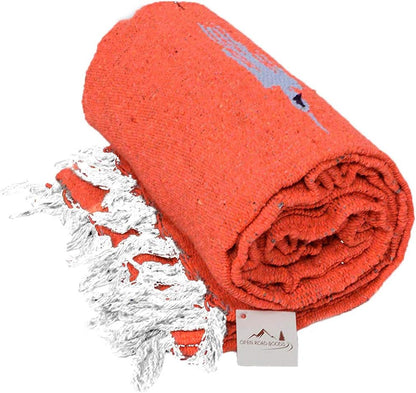 Open Road Goods Mexican Thunderbird Yoga Blanket, Handwoven Throw for Yoga, Meditation, and Home Décor – Versatile Blanket for Beach, Picnic, Camping, or Outdoor Use