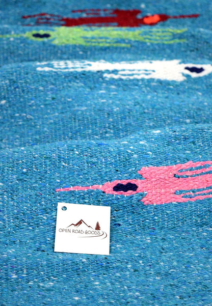 Open Road Goods Mexican Thunderbird Yoga Blanket, Handwoven Throw for Yoga, Meditation, and Home Décor – Versatile Blanket for Beach, Picnic, Camping, or Outdoor Use