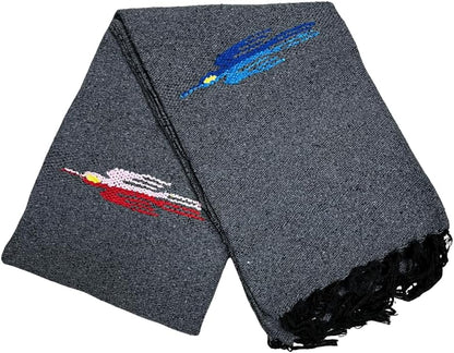 Open Road Goods Mexican Thunderbird Yoga Blanket, Handwoven Throw for Yoga, Meditation, and Home Décor – Versatile Blanket for Beach, Picnic, Camping, or Outdoor Use