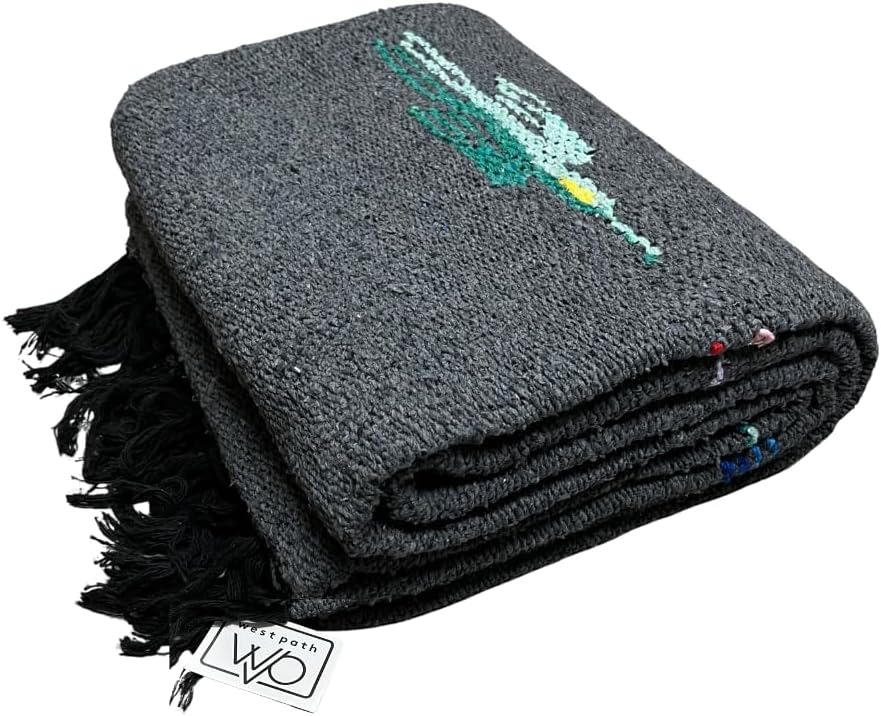 Open Road Goods Mexican Thunderbird Yoga Blanket, Handwoven Throw for Yoga, Meditation, and Home Décor – Versatile Blanket for Beach, Picnic, Camping, or Outdoor Use