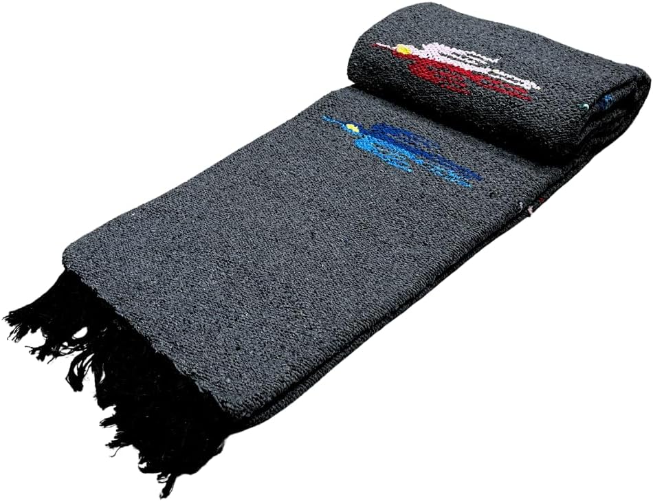 Open Road Goods Mexican Thunderbird Yoga Blanket, Handwoven Throw for Yoga, Meditation, and Home Décor – Versatile Blanket for Beach, Picnic, Camping, or Outdoor Use