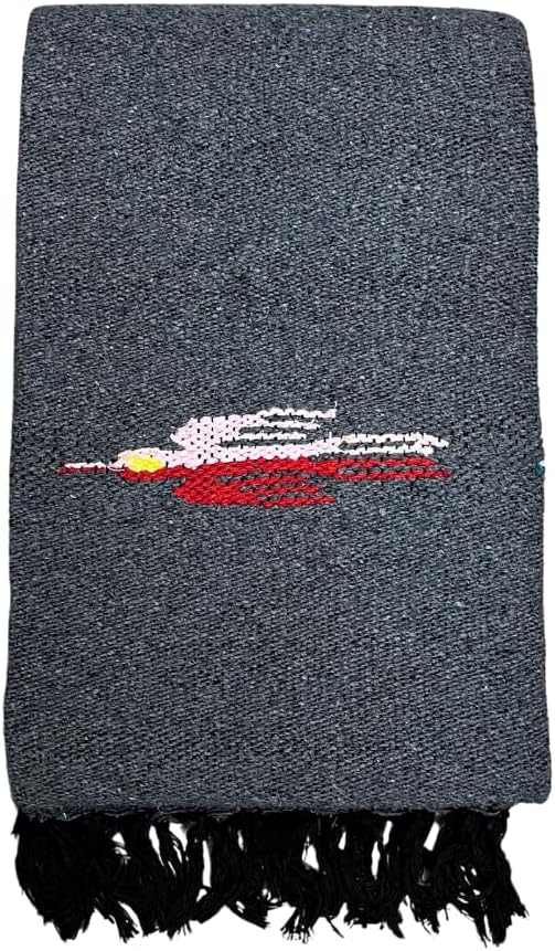 Open Road Goods Mexican Thunderbird Yoga Blanket, Handwoven Throw for Yoga, Meditation, and Home Décor – Versatile Blanket for Beach, Picnic, Camping, or Outdoor Use